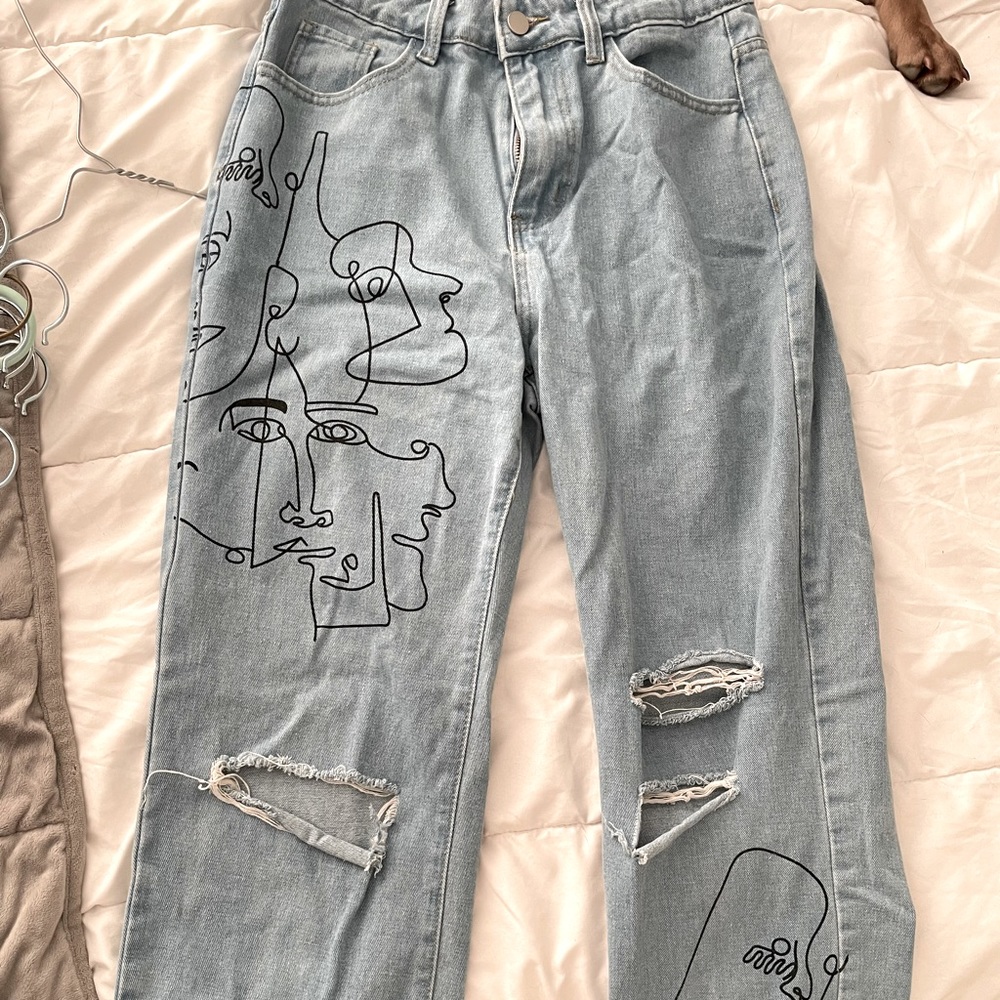Unique-patterned jeans